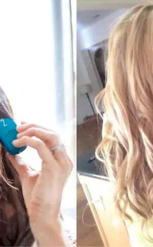 Curls waves with a curling iron