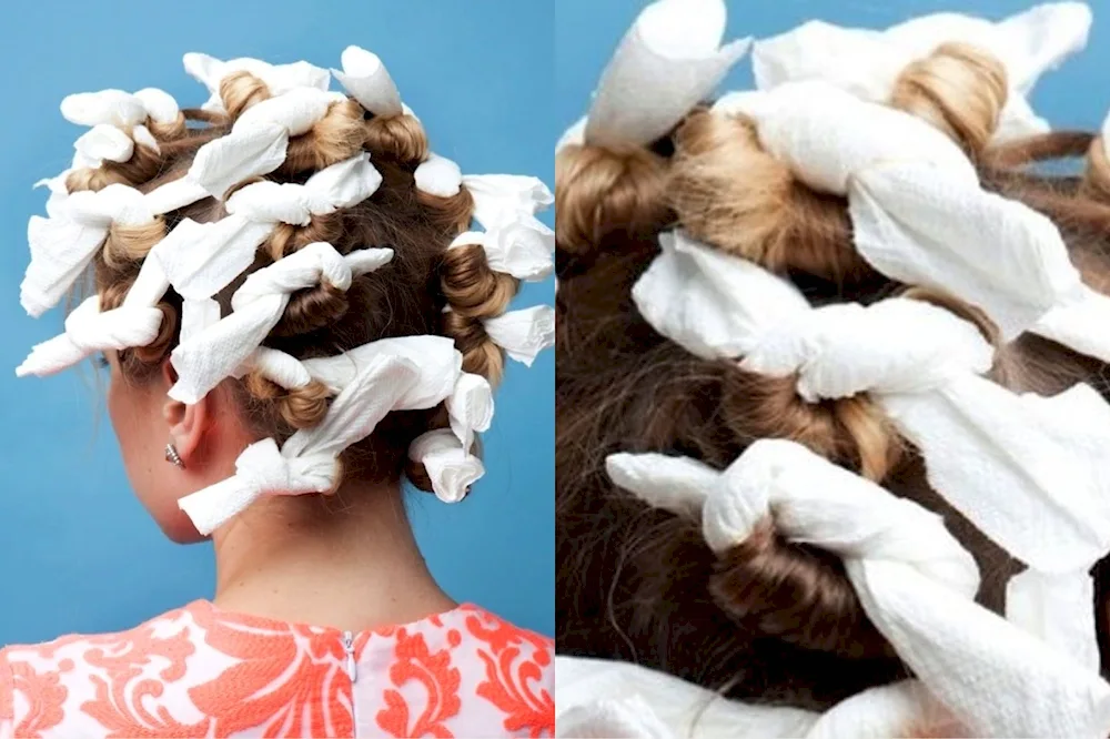 Chemistry perm 2020 Matrix curls on rags