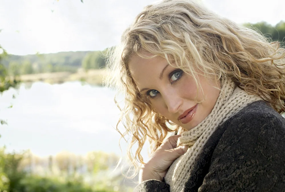 Curly blonde