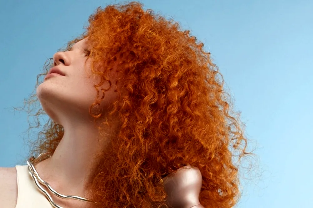 Combed curly hair