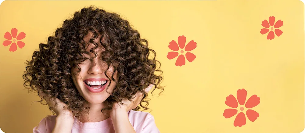 Curly girl smiling