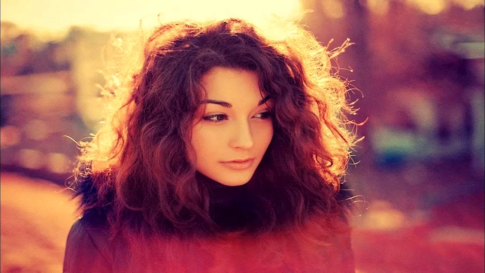 Curly hair girl