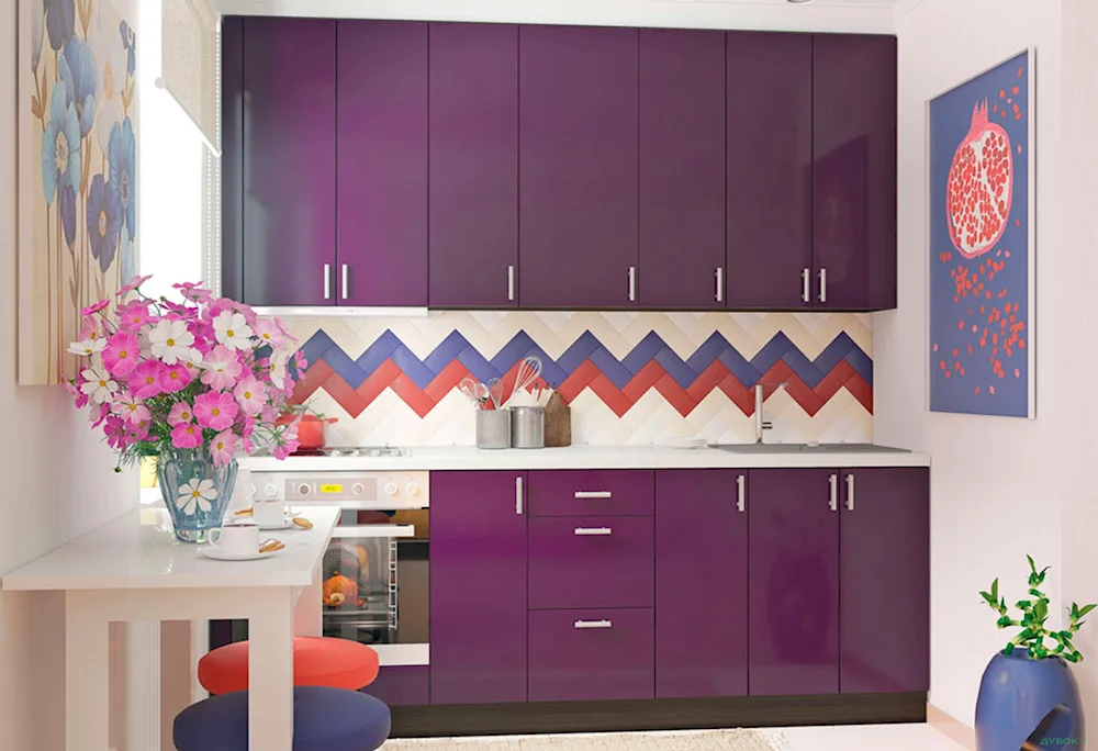 Kitchens of different colours