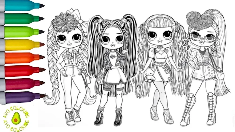 LOL doll printouts LOL doll colouring