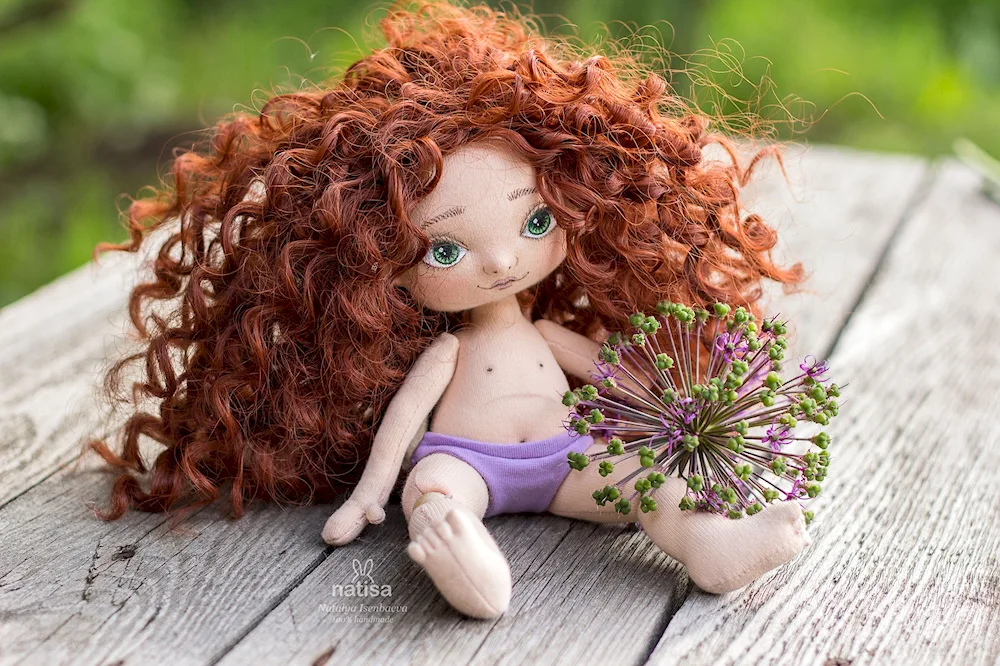 Doll with curly hair