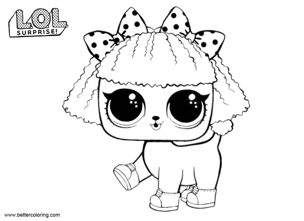 Colouring LOL doll omg print