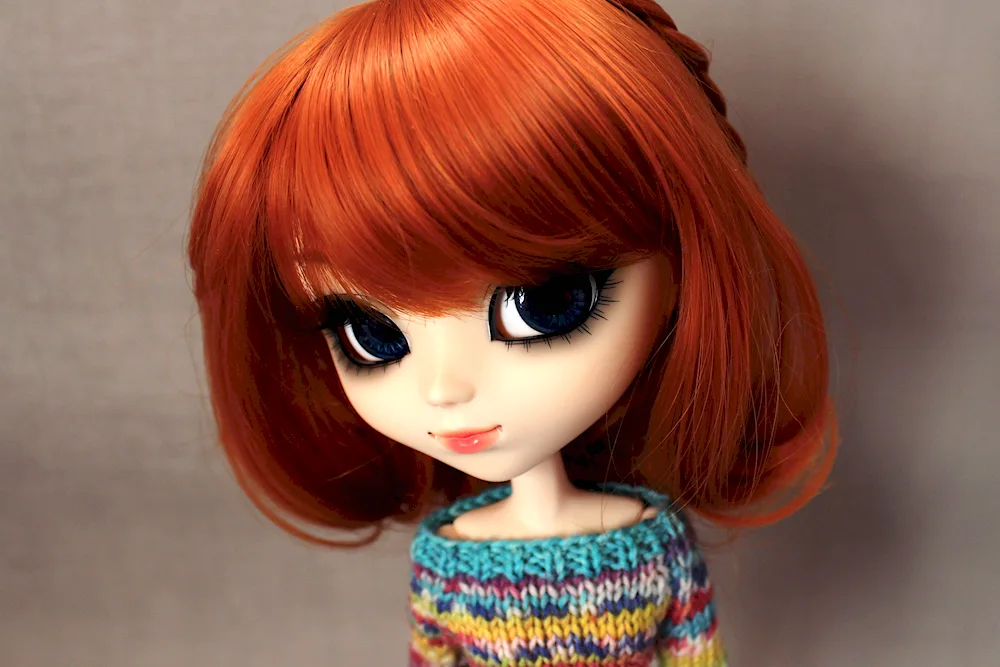 Pullip redheaded dolls with a Kitsune