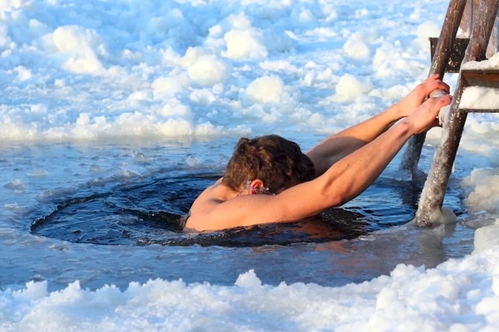 Baptism in an ice-hole