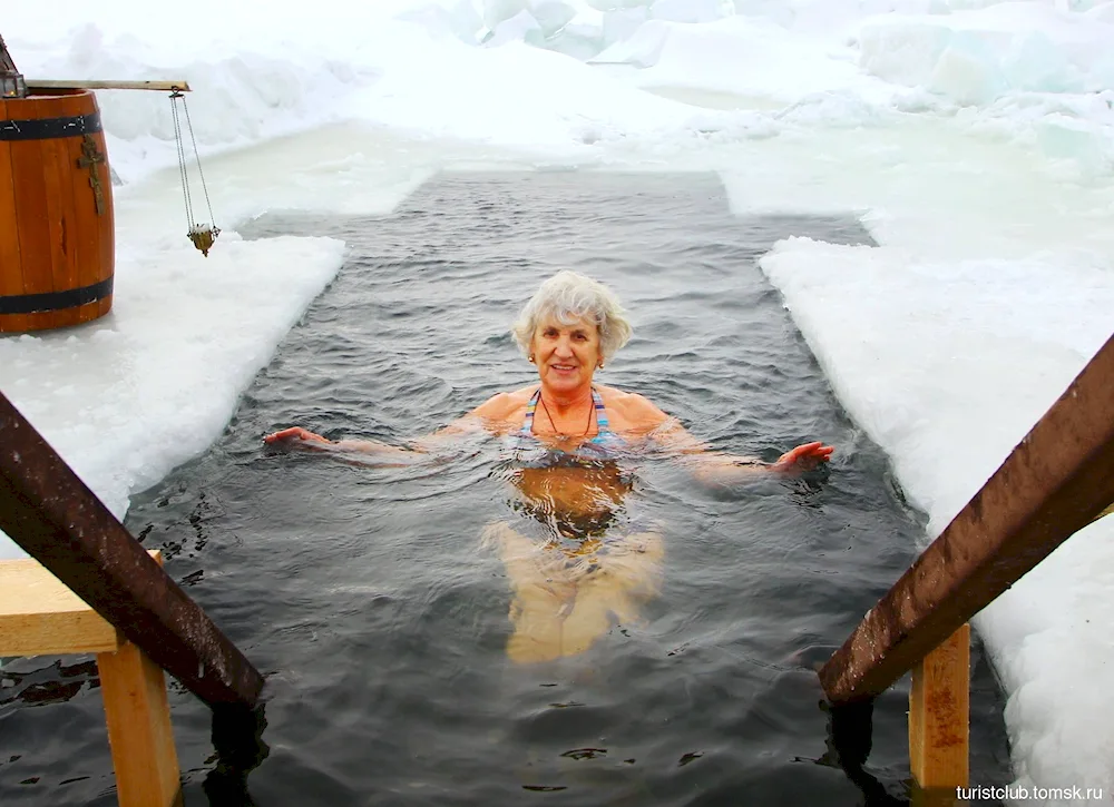 Bathing in the ice-hole