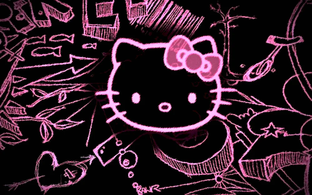 Kuromi Hello Kitty emo