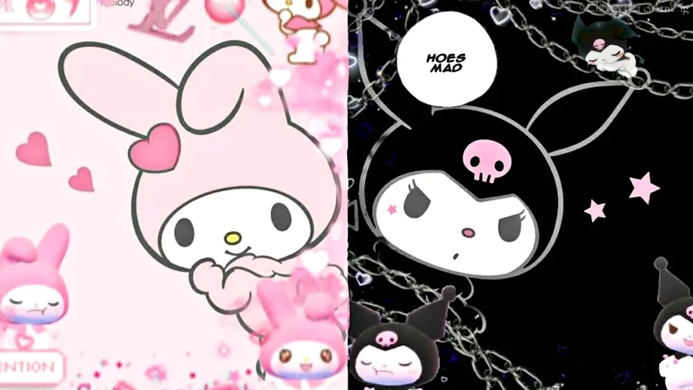 Kuromi Melody and Hello Kitty