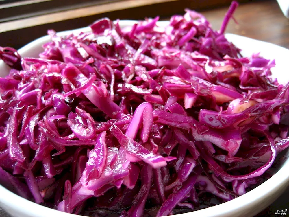 Red cabbage saladVitamin salad from red cabbage Cabbage