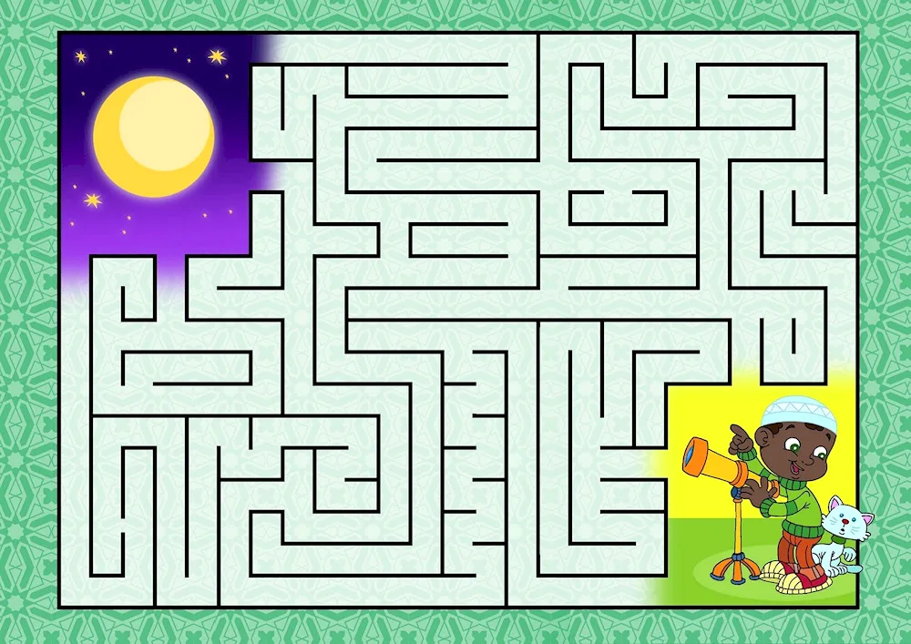 Labyrinth exercises for children 5-6 years old