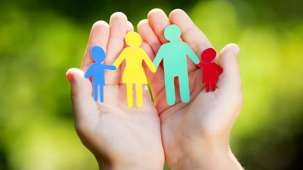 Family hands