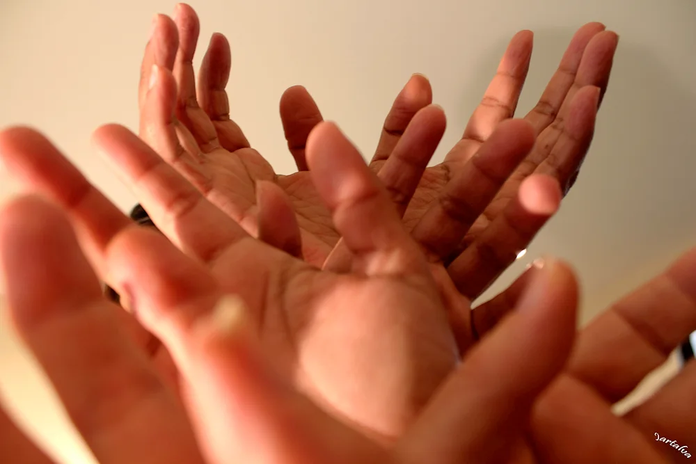 Family hands