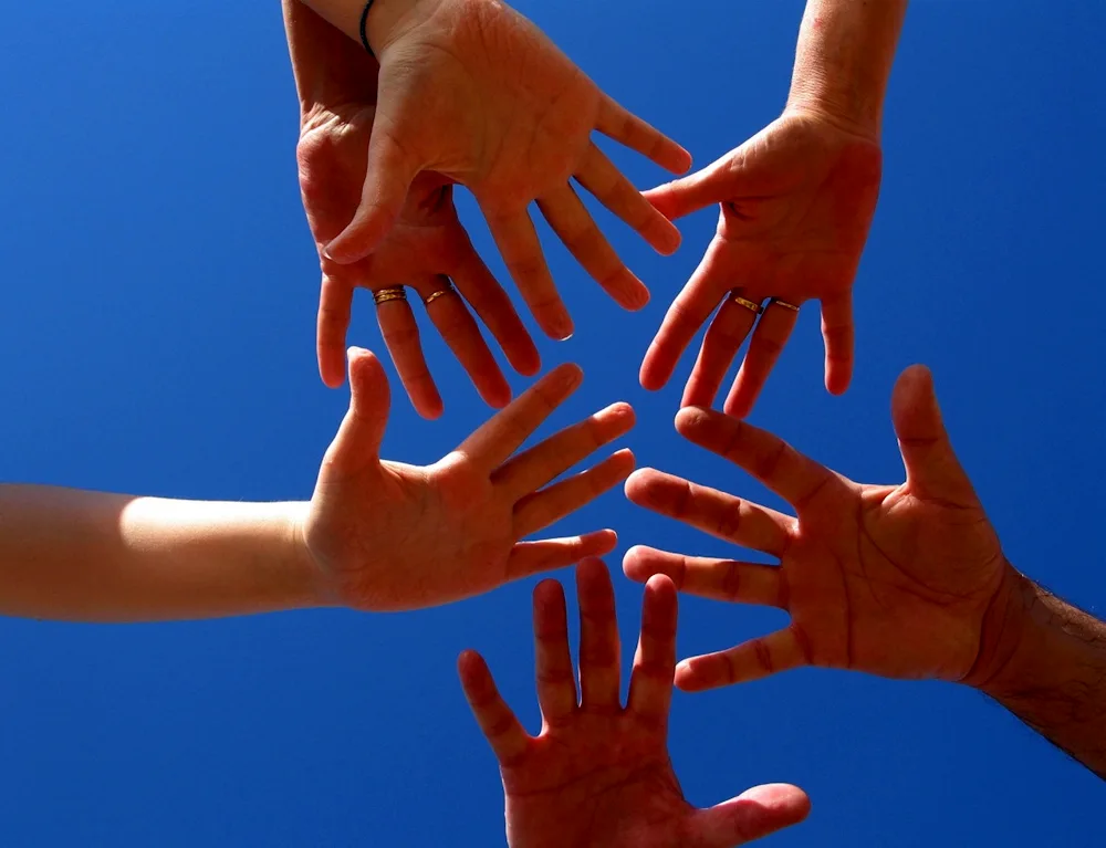 Family hands
