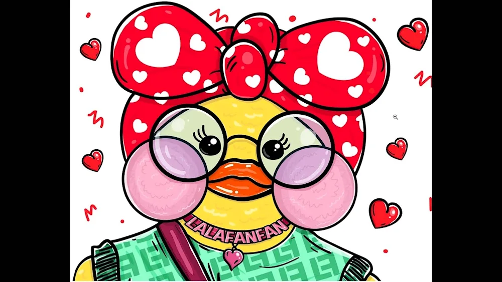 Lalafanfan duck drawing clothes