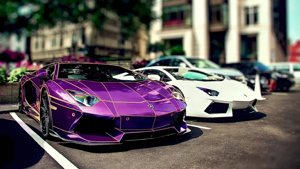 Lamborghini Aventador lp700-4 purple