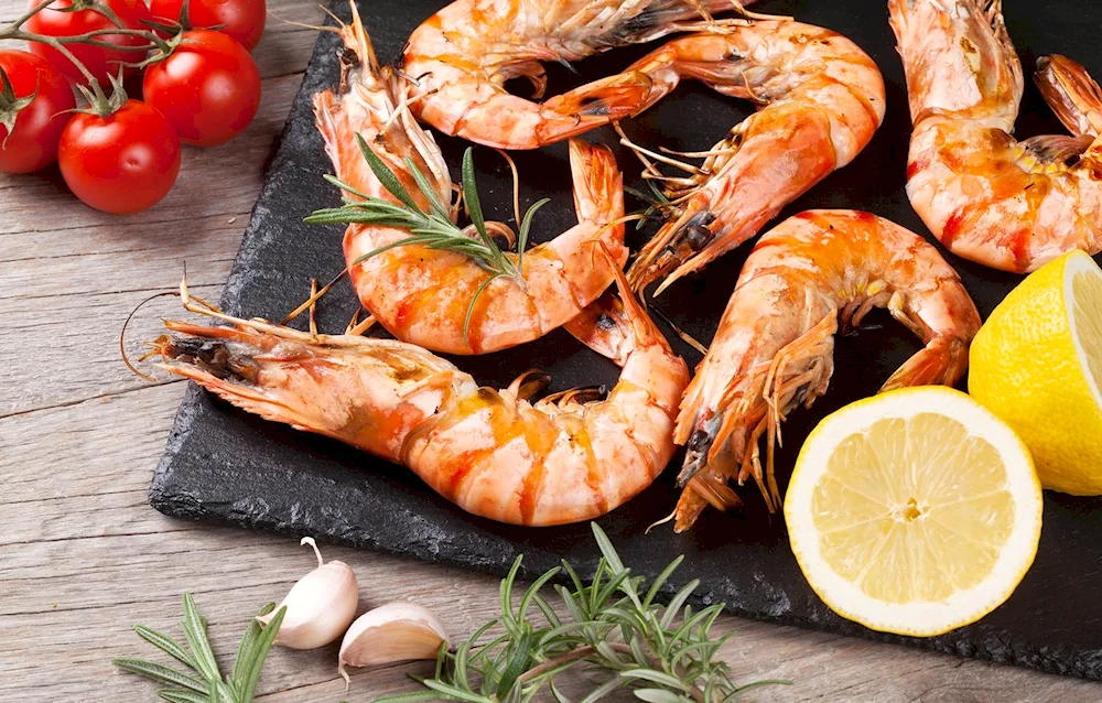 Boiled langoustines