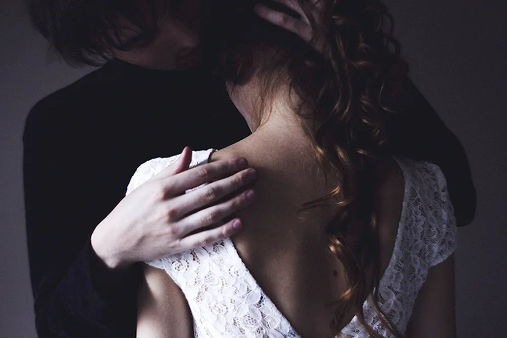 Girl's hair on her arms