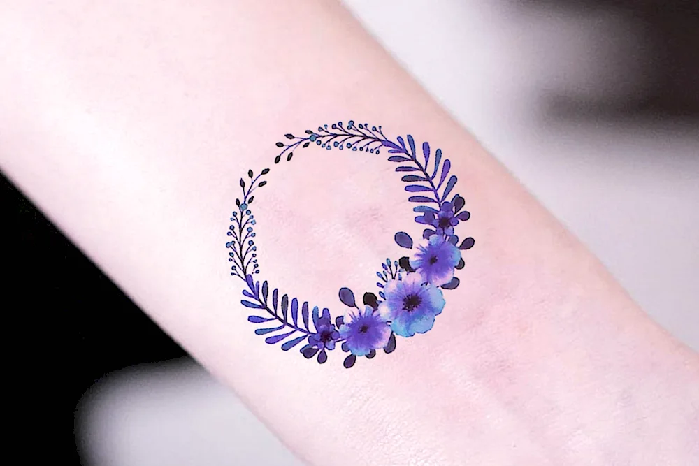 Lavender tattoo bracelet