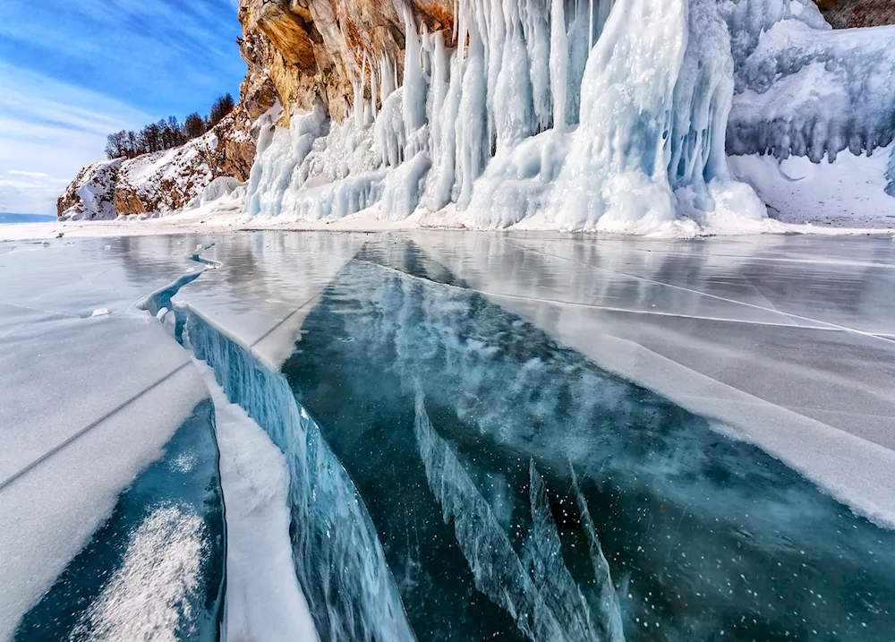 Lake Baikal ice 2021