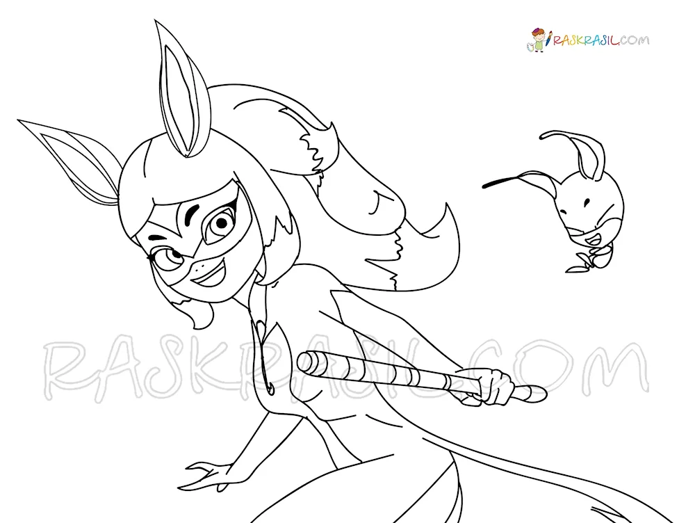 Lady bug Marinette colouring book