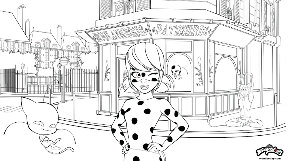 Lady Bug and Super Cat colouring book