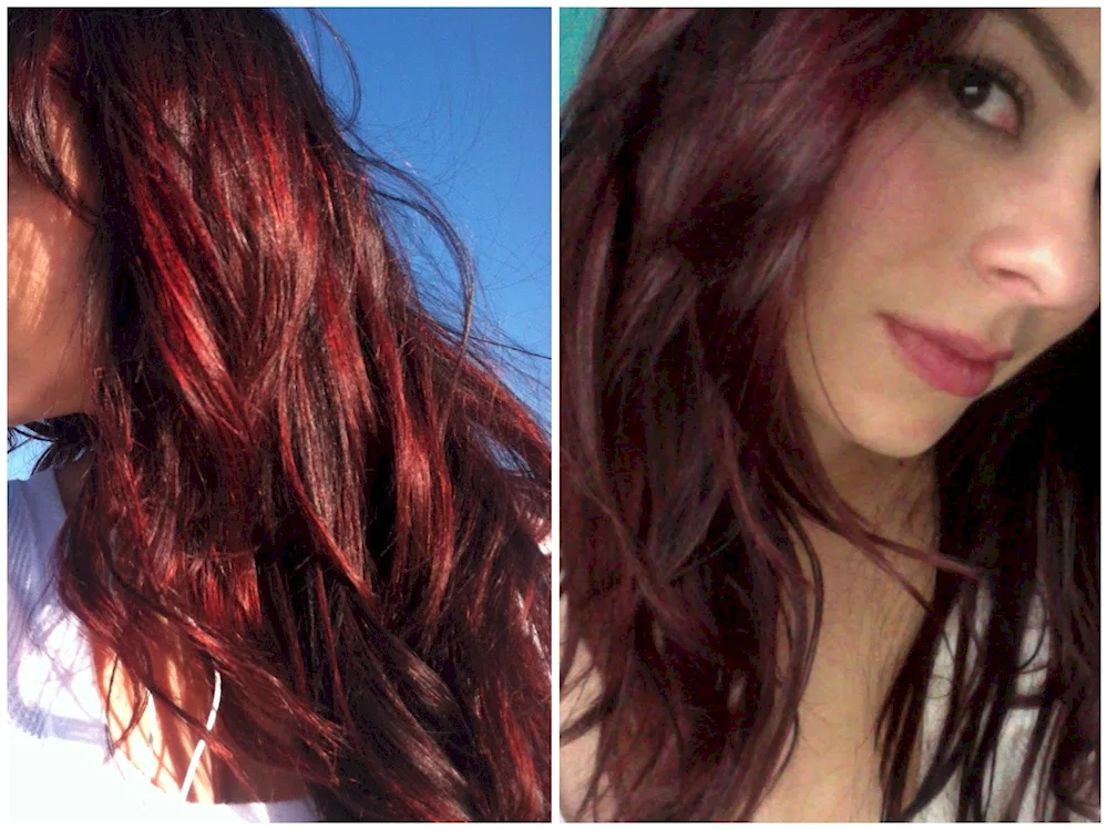 Frosted Sangria hair colour