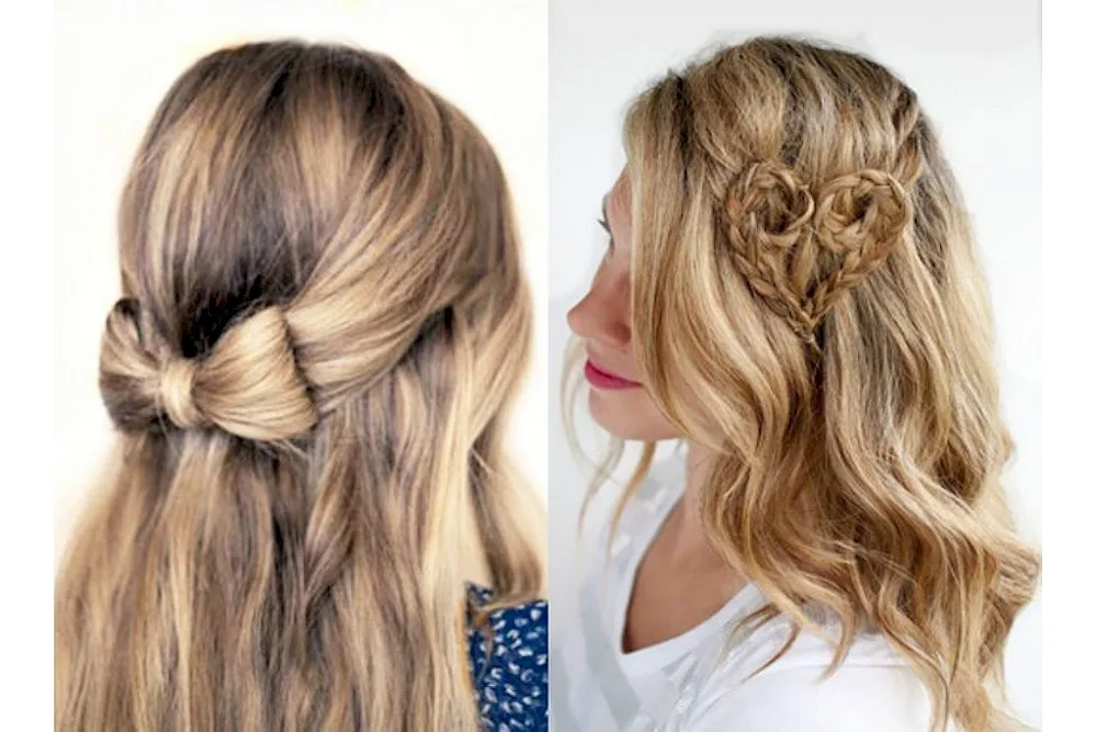 Light hairstyles with loose hair