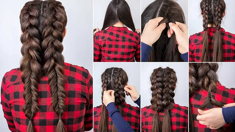 Free braids for long hair