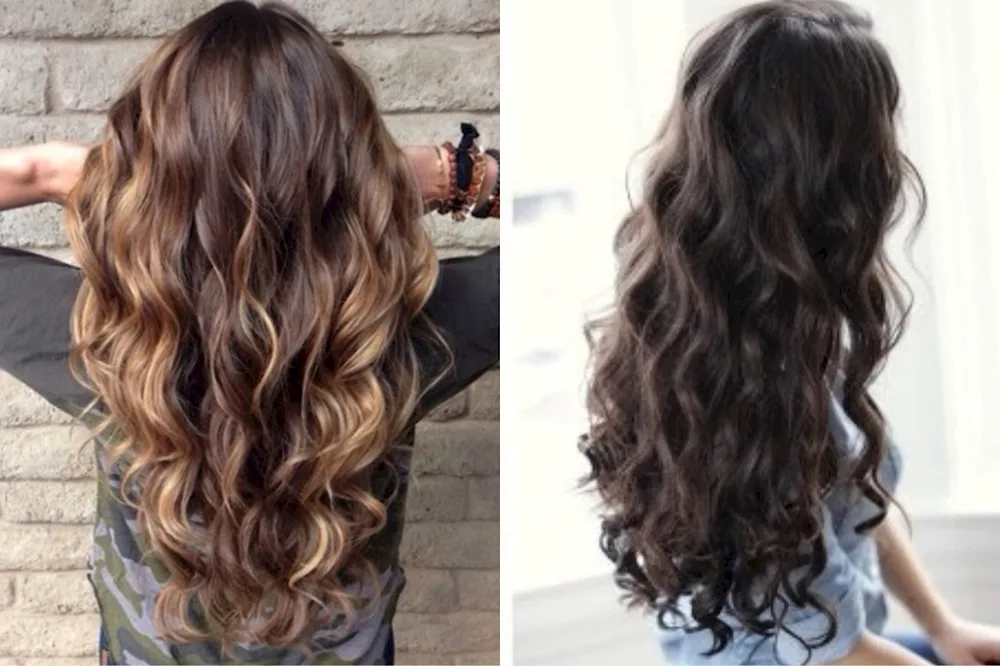 Light curls for long hair