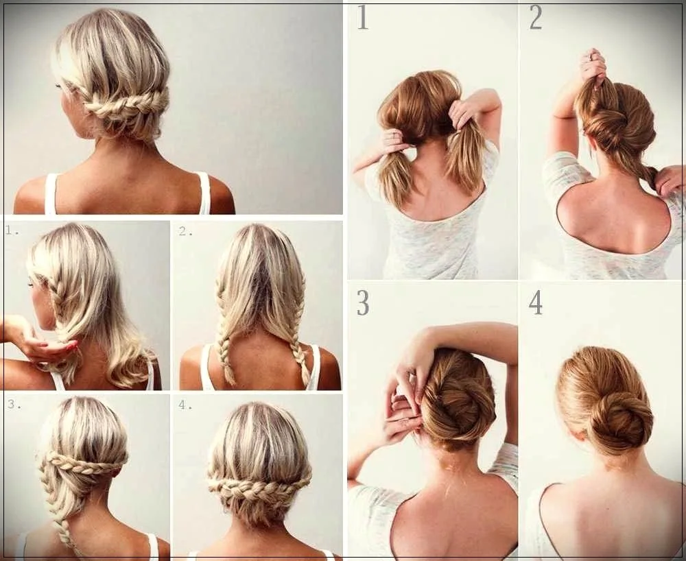 Shell hairstyle for short hair