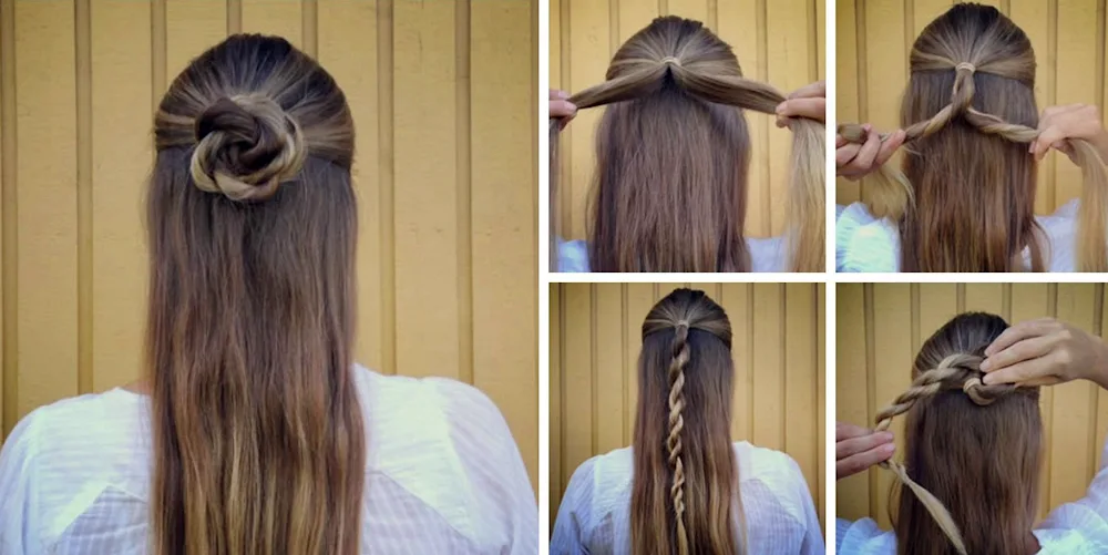 Braided hairstyles with loose hair