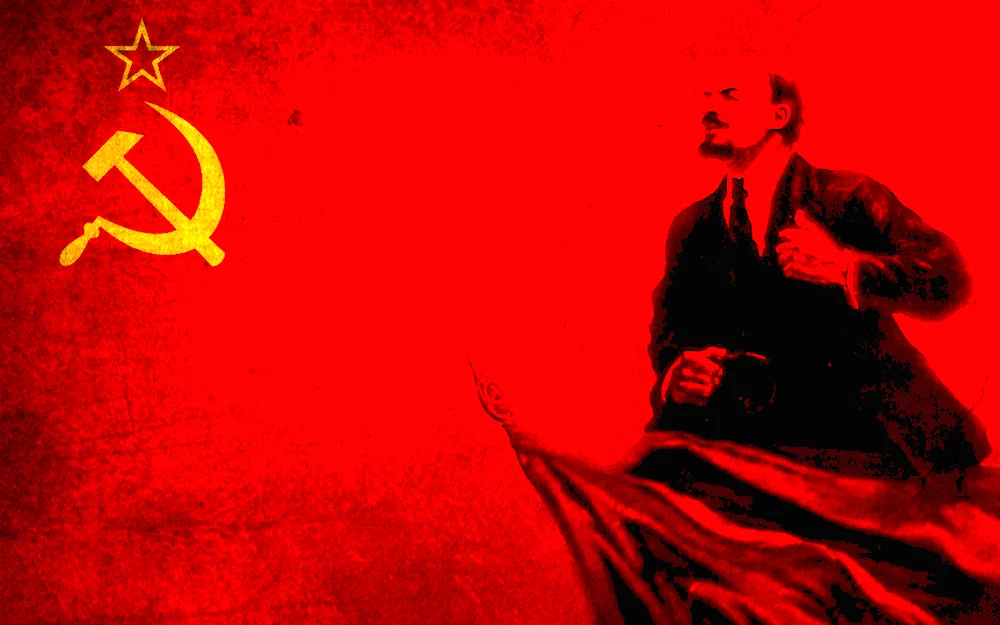 Lenin red flag USSR