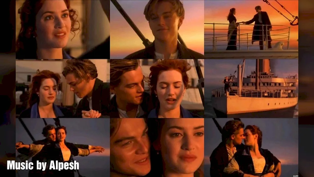 Leonardo diCaprio and Kate Winslet Titanic