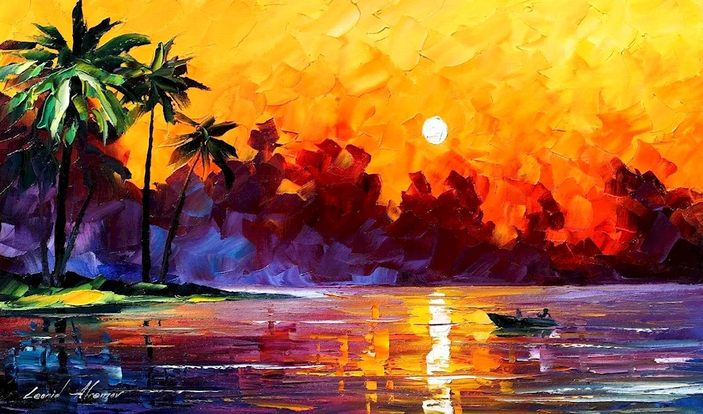 Leonid Afremov seascapes