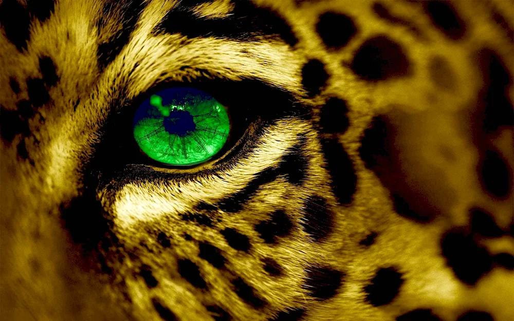 Leopard snow leopard Jaguar's eye