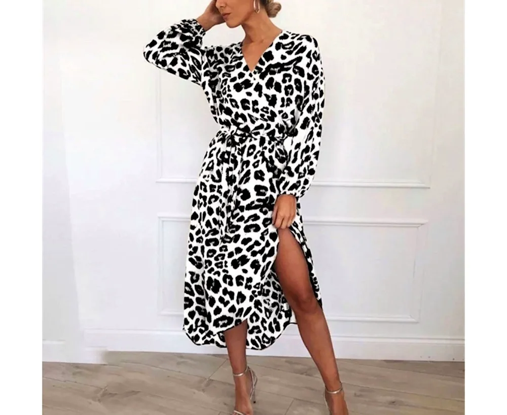 Leopard jeansuit women's
