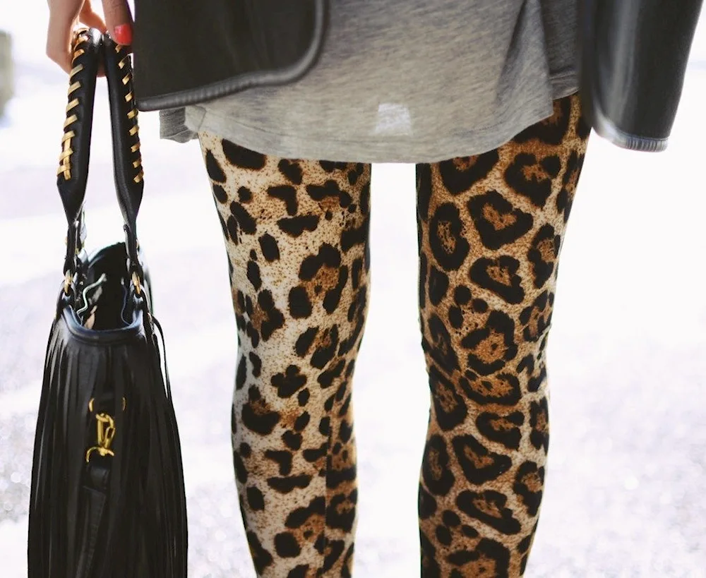 Leopard tights