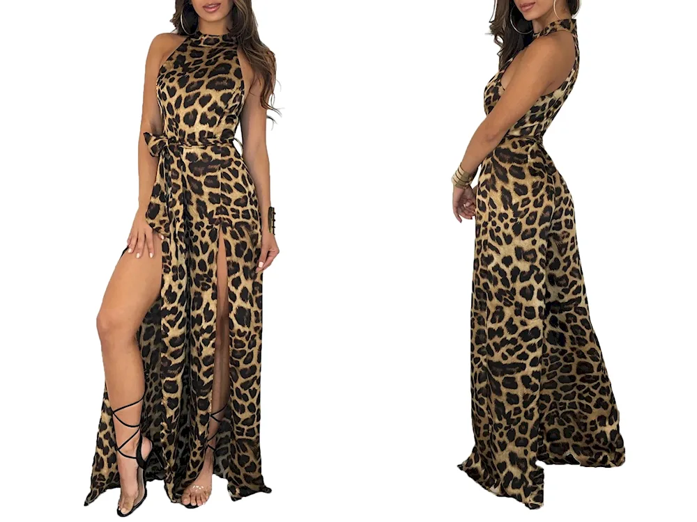 Leopard dress. long