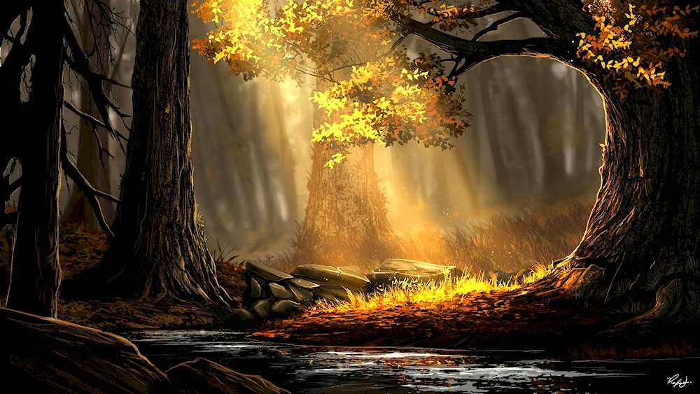 Fabulous autumn forest