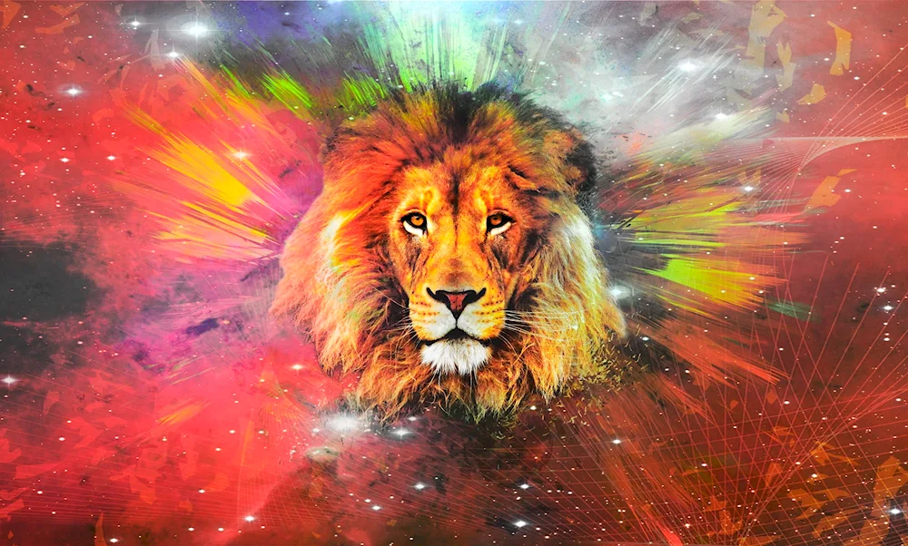 Colourful Lion