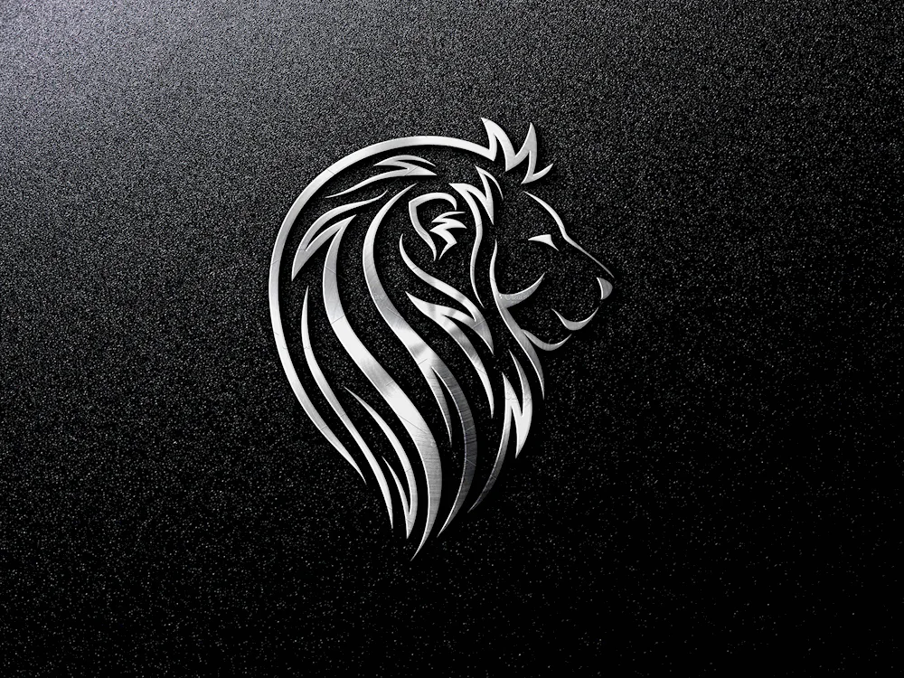 Lion emblem on black