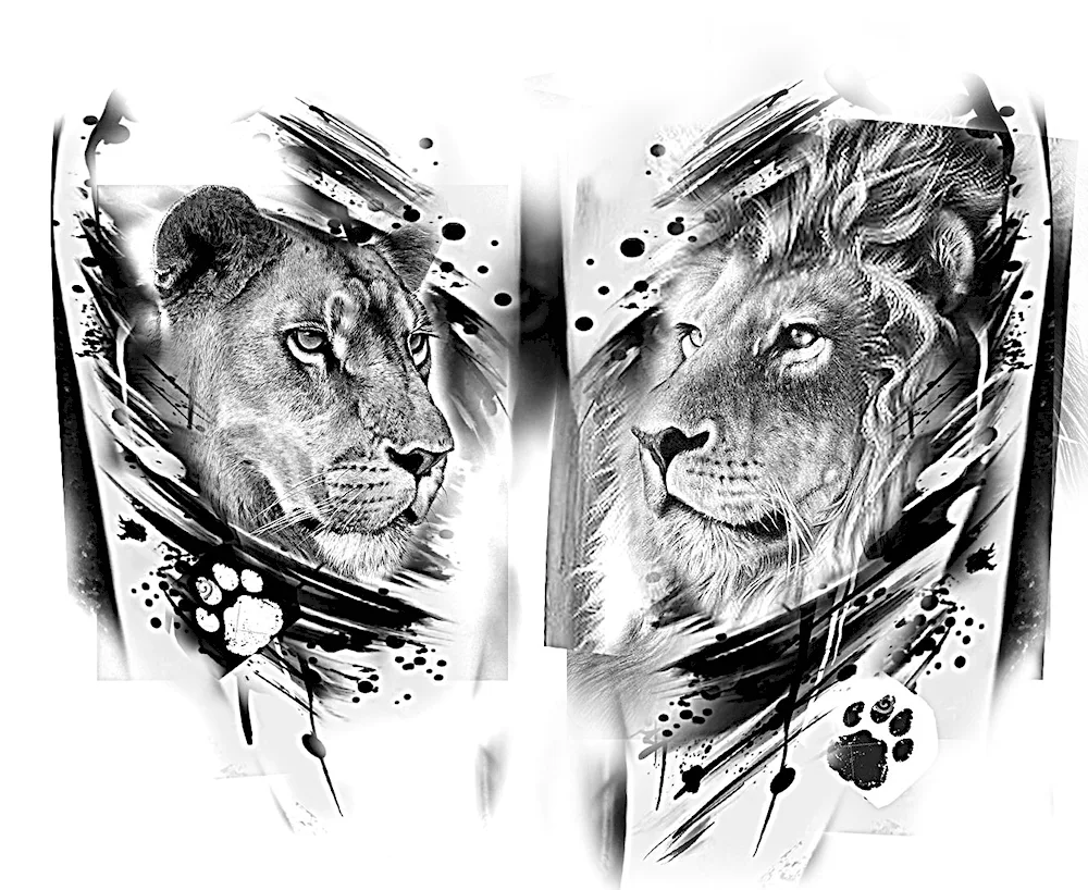 Lion tattoo sketch