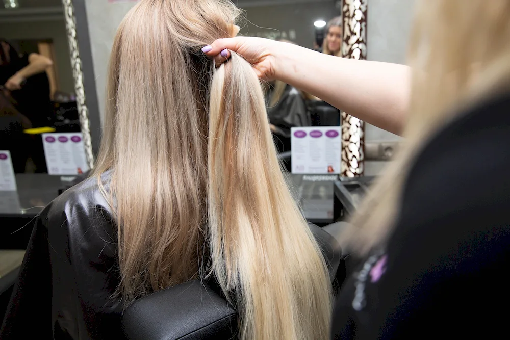 Grown hair extensions before and after after
