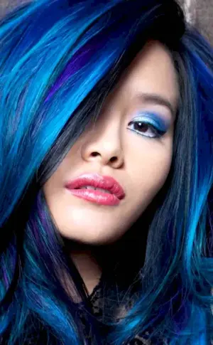 Linda Halberg blue hair