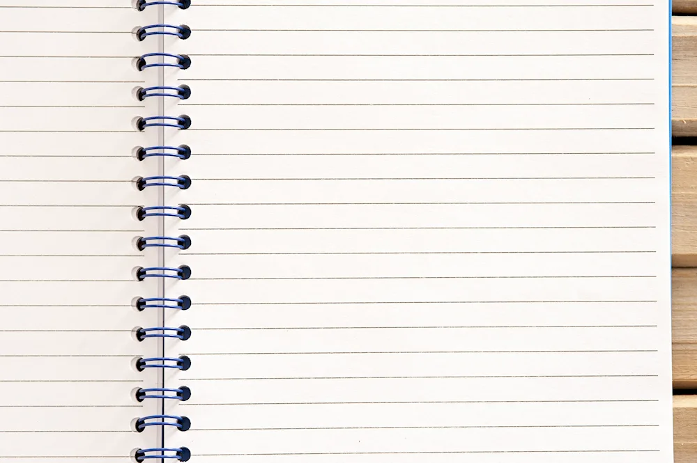 Ruler sheet notebook