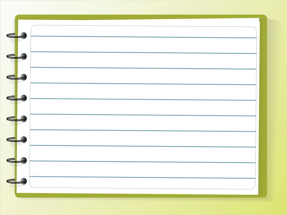 Ruler sheet notebook