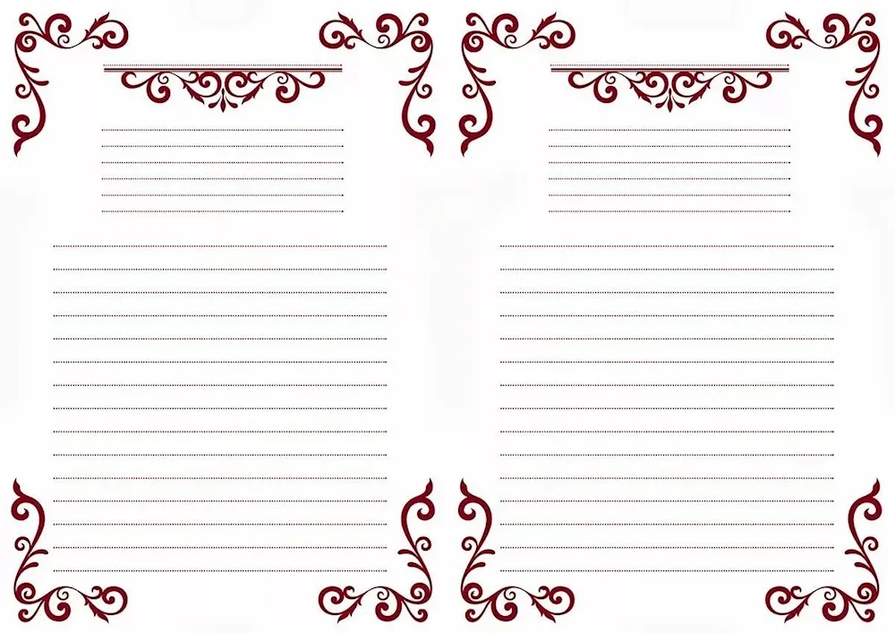 New Year's notepad sheets